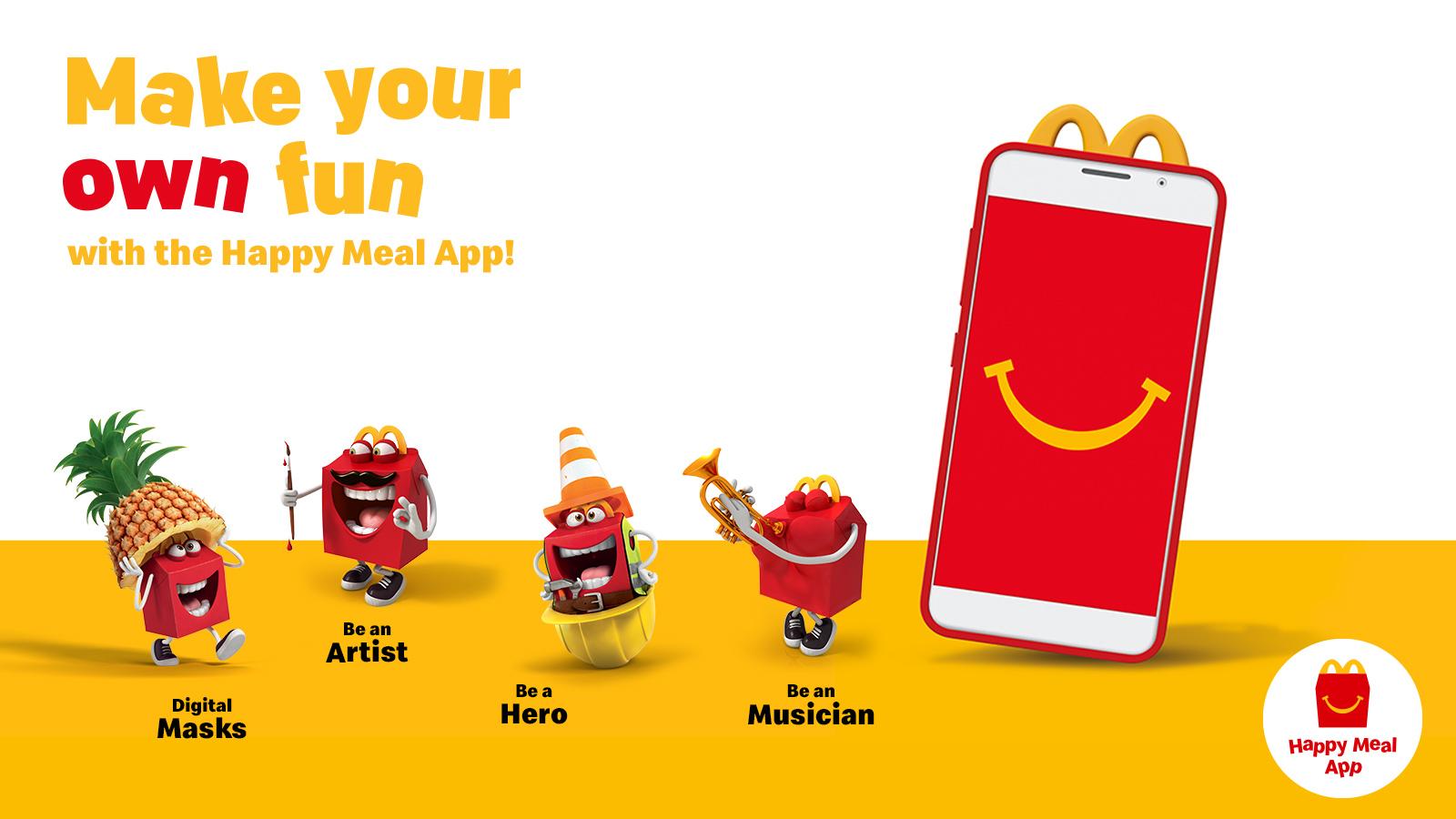 McDonald's Happy Meal App - Make your own fun campaign artwork